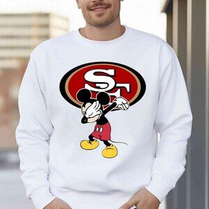 San Francisco 49ers Mickey Crewneck Sweatshirt Disney Sports Cozy Game Day 51